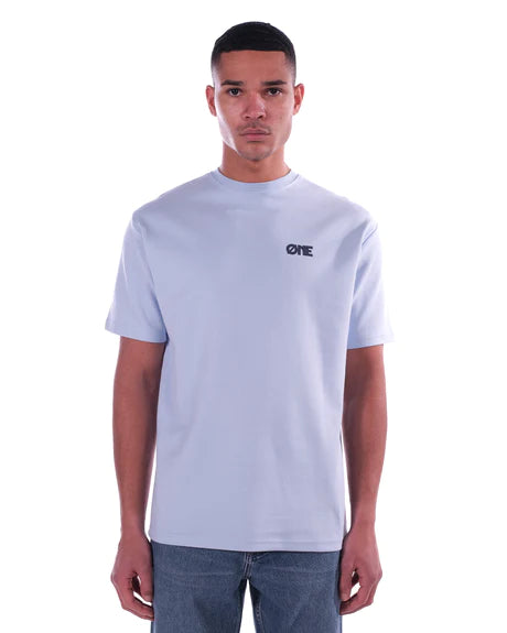 ØNE First Movers T-SHIRT BABY BLUE - PUFF LOGO FRONT/BACK