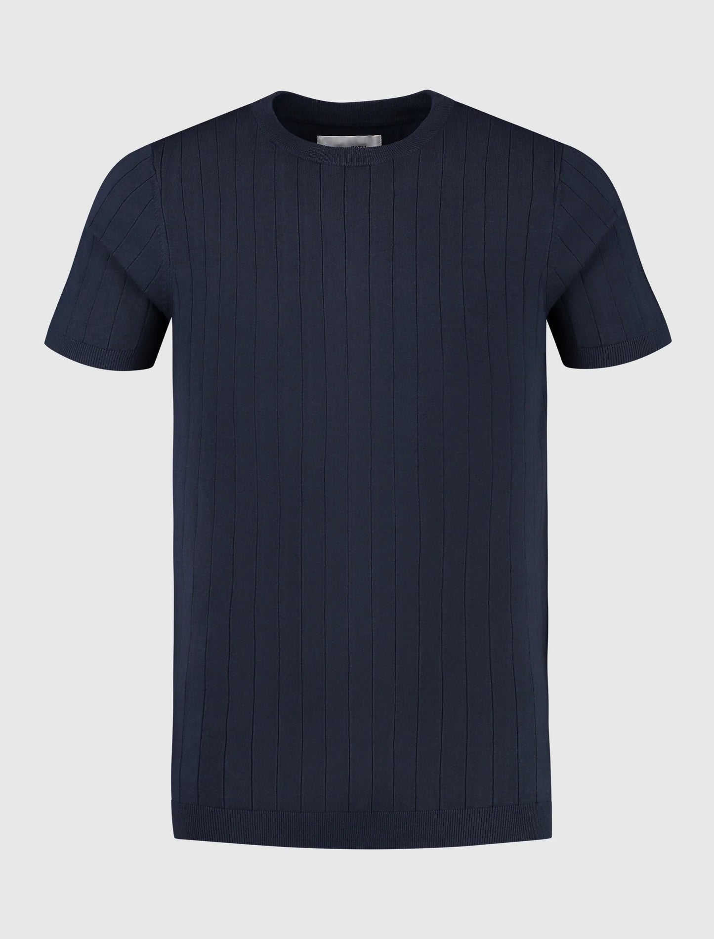 PURE PATH VERTICAL STRIPED KNITWEAR T-SHIRT