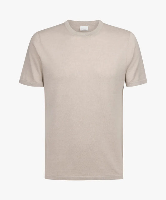 Profuomo beige linnen t-shirt PPVJ10036A